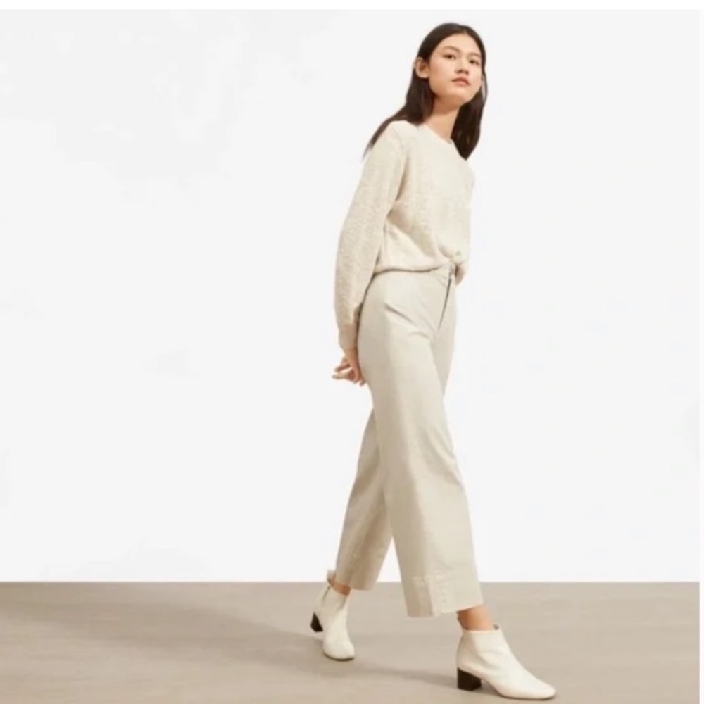 Everlane The Wide-Leg Crop Pant Pumice Stone 0
